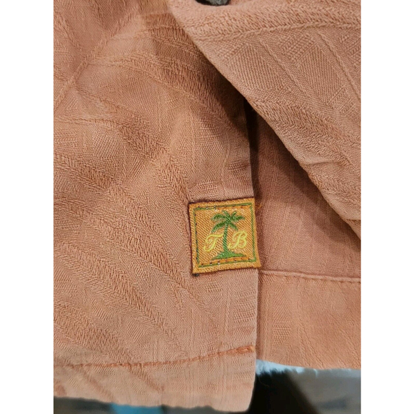 Tommy Bahama Mens 100% Silk Shirt Hawaiian Short Sleeves Floral Button Up *Flaw* - Picture 6 of 9